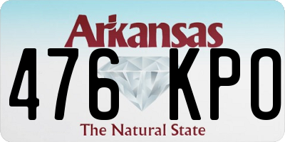 AR license plate 476KPO