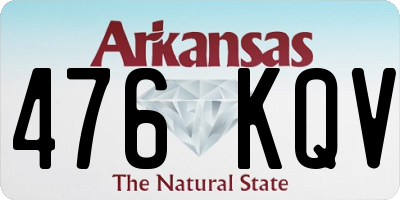 AR license plate 476KQV