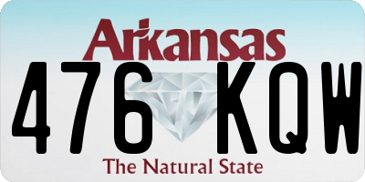 AR license plate 476KQW