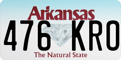 AR license plate 476KRO