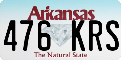 AR license plate 476KRS