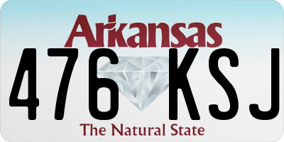 AR license plate 476KSJ