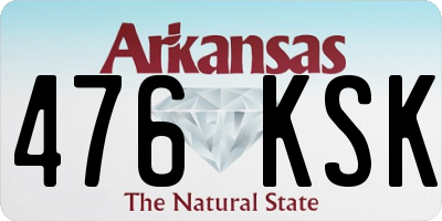 AR license plate 476KSK