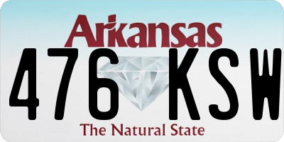 AR license plate 476KSW