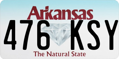 AR license plate 476KSY