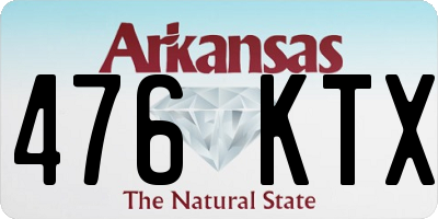 AR license plate 476KTX