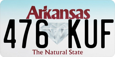 AR license plate 476KUF