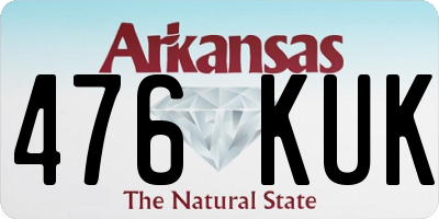 AR license plate 476KUK