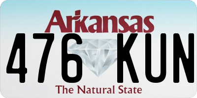 AR license plate 476KUN
