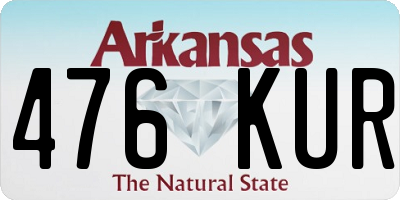 AR license plate 476KUR