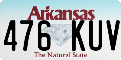 AR license plate 476KUV