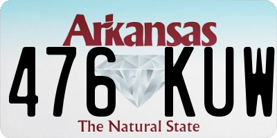 AR license plate 476KUW