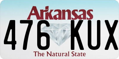 AR license plate 476KUX
