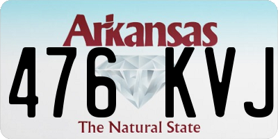 AR license plate 476KVJ