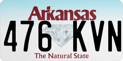 AR license plate 476KVN