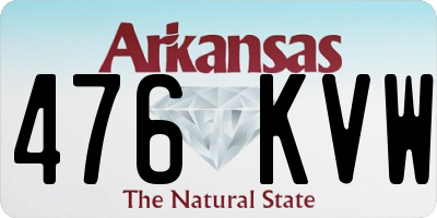 AR license plate 476KVW