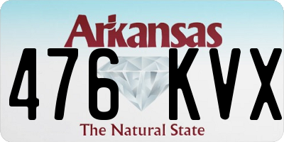 AR license plate 476KVX