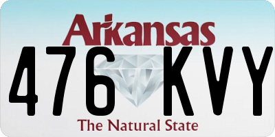 AR license plate 476KVY