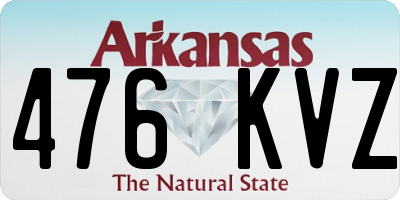 AR license plate 476KVZ