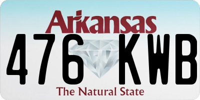 AR license plate 476KWB