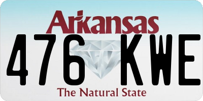 AR license plate 476KWE
