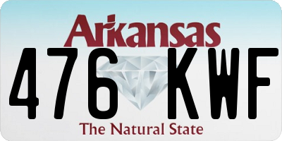 AR license plate 476KWF