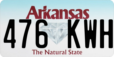 AR license plate 476KWH