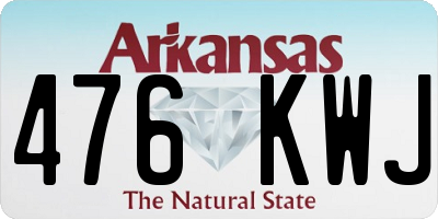 AR license plate 476KWJ