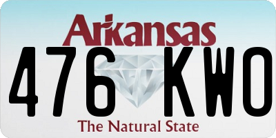 AR license plate 476KWO