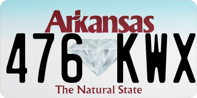 AR license plate 476KWX