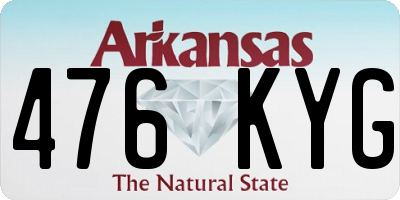 AR license plate 476KYG