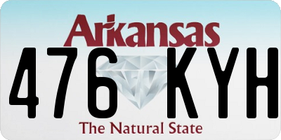 AR license plate 476KYH