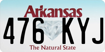 AR license plate 476KYJ