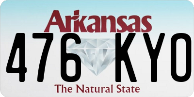 AR license plate 476KYO