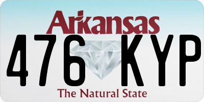 AR license plate 476KYP