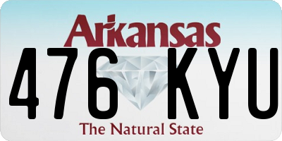 AR license plate 476KYU