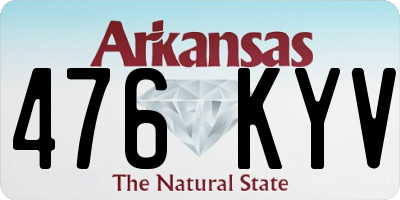 AR license plate 476KYV