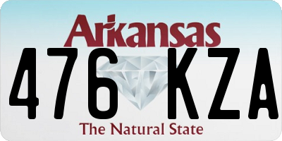 AR license plate 476KZA