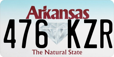 AR license plate 476KZR