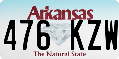 AR license plate 476KZW