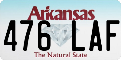 AR license plate 476LAF