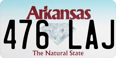 AR license plate 476LAJ