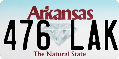 AR license plate 476LAK