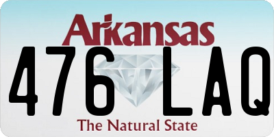 AR license plate 476LAQ