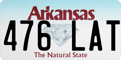 AR license plate 476LAT
