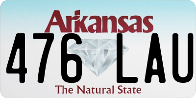 AR license plate 476LAU
