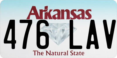 AR license plate 476LAV