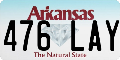 AR license plate 476LAY
