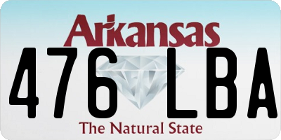AR license plate 476LBA