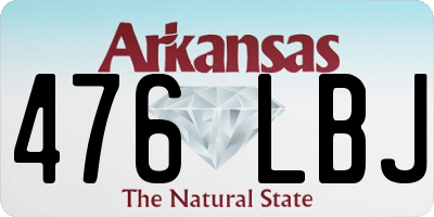 AR license plate 476LBJ